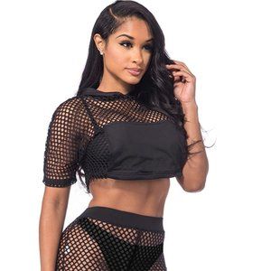 Sedrinuo Summer Bikini Mesh Cover Up Set